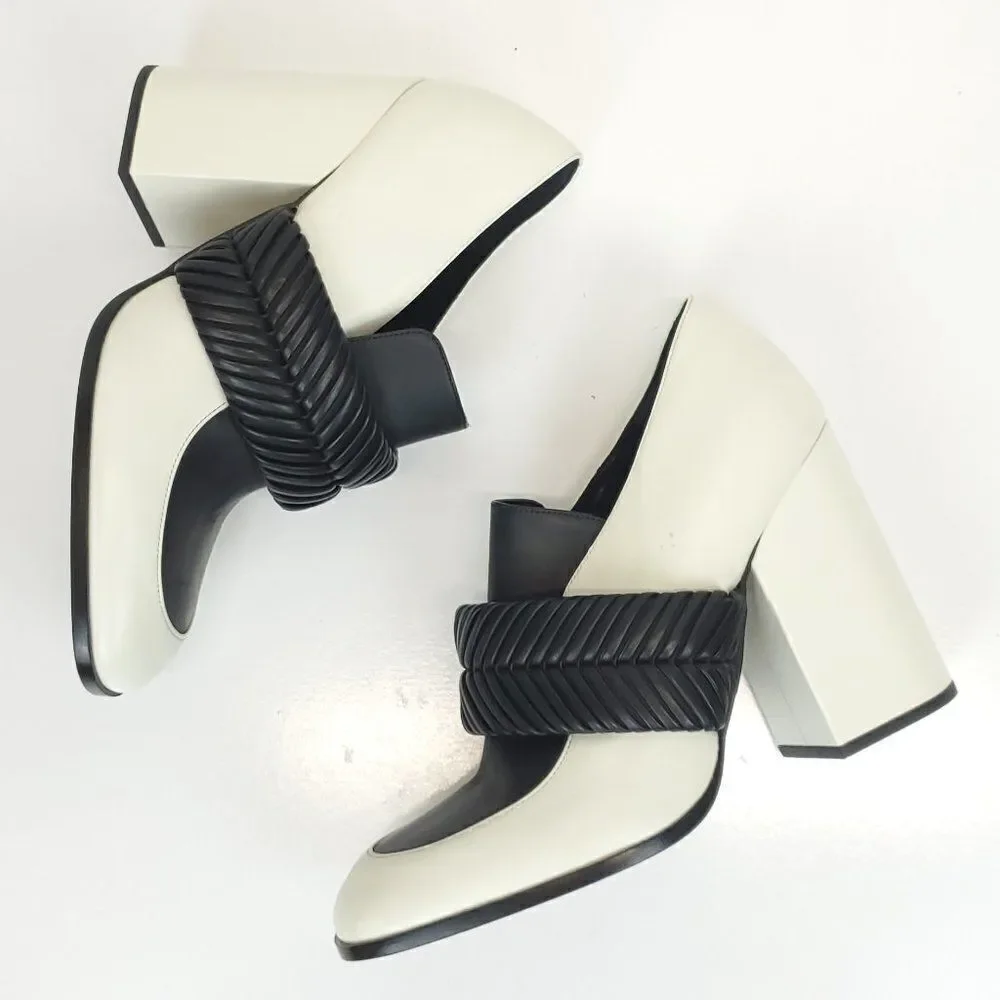 Proenza Schouler Ivory White Leather Pumps SH-0046f3